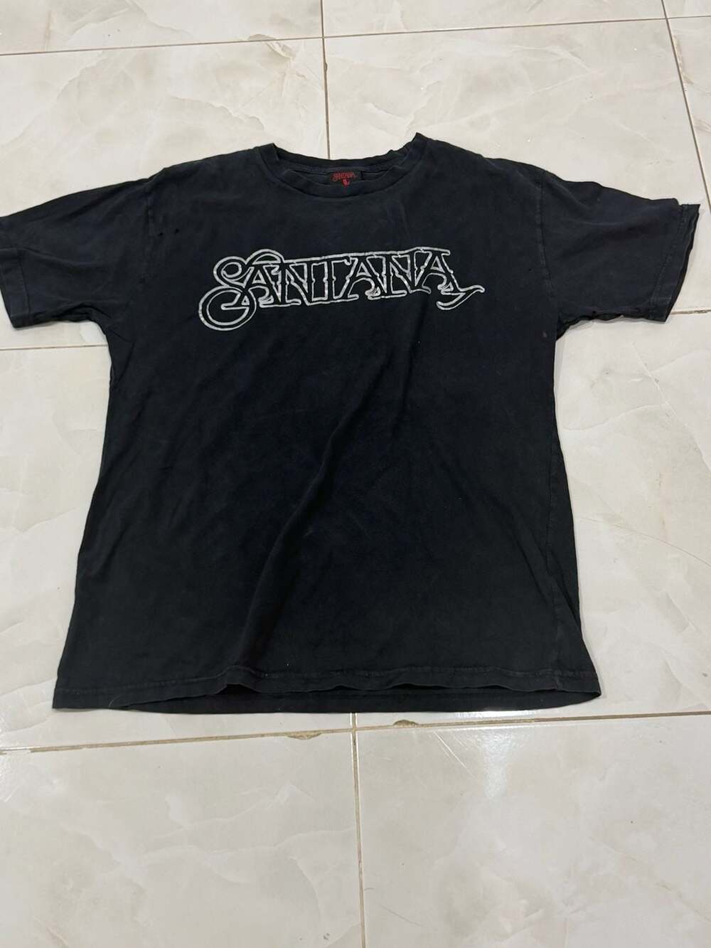 Santana Official Merchandise Black T-Shirt with Logo